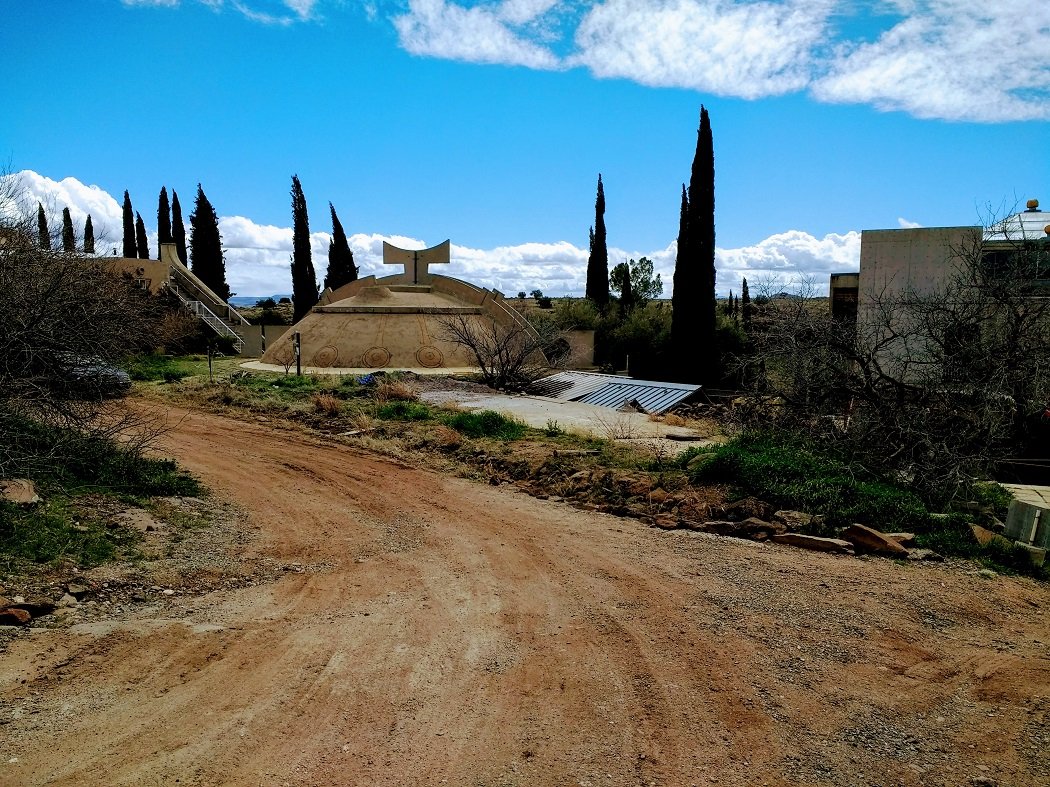 Arcosanti, a 1970s dream, fading into the Arizona desert
