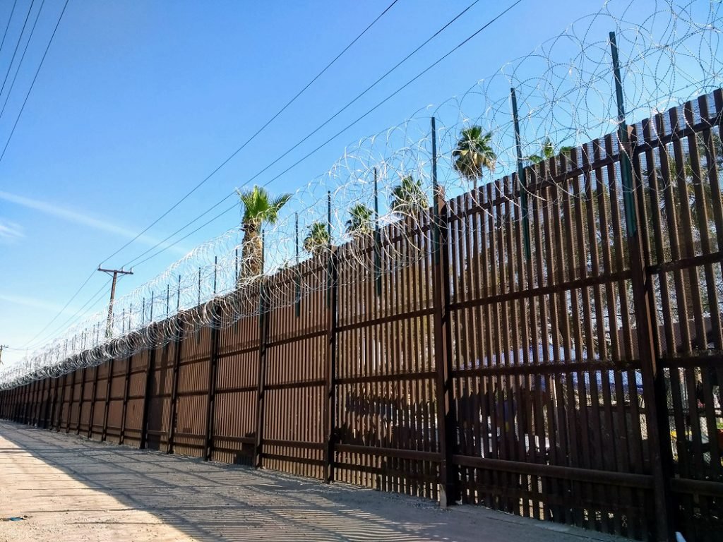 border fence with concertina wire