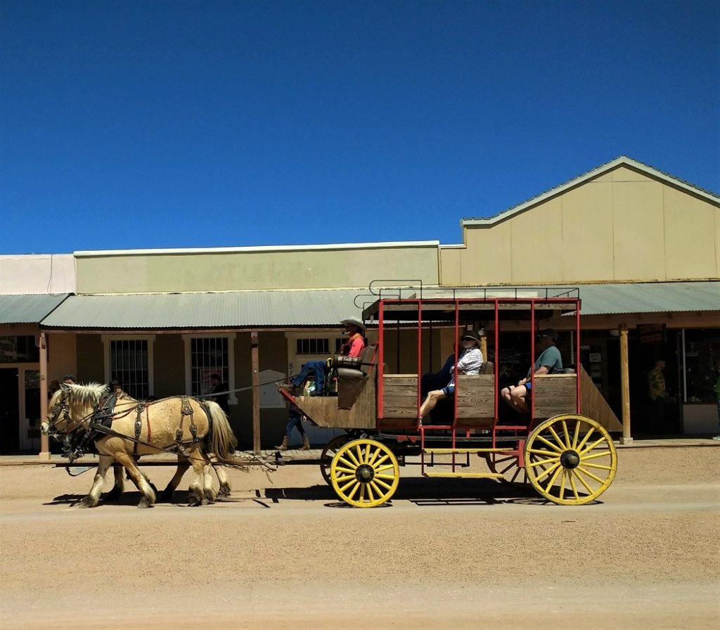 Passengers in delivery wagon Tombstone