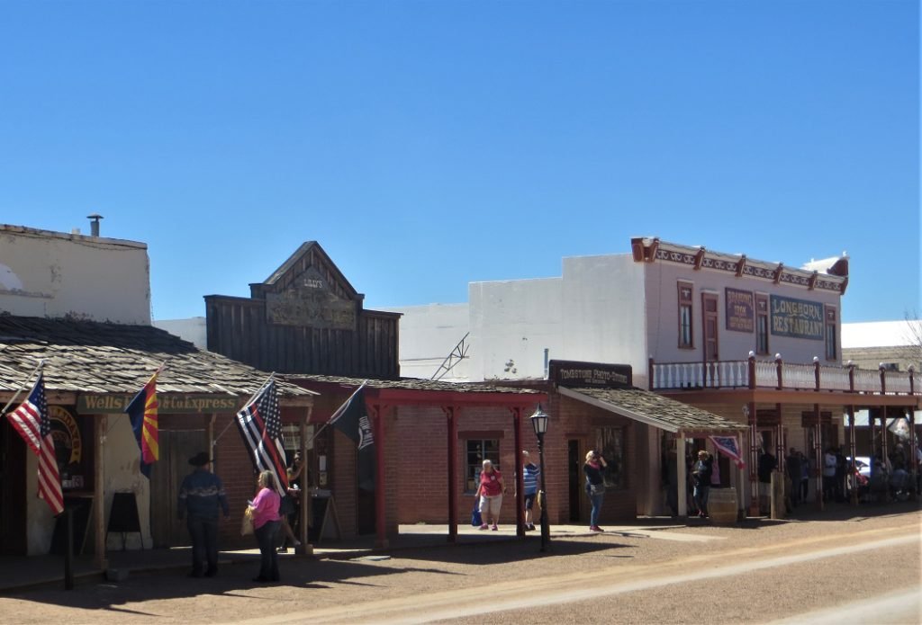 Street with tourists Tombstone AZ
