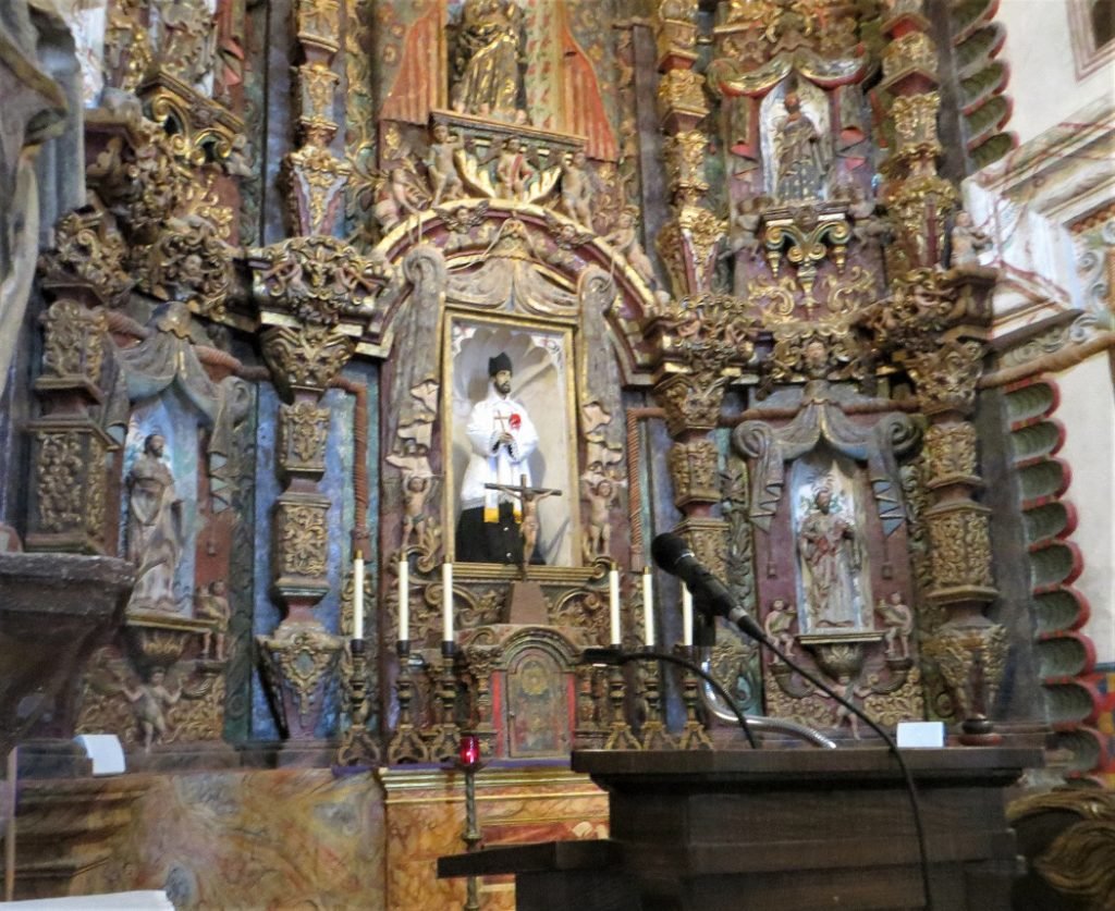 reredos at St. Xavier Mission