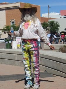 Dancing man at tucson folk festival