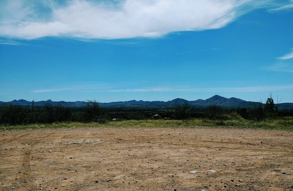 looking across the border into Mexico