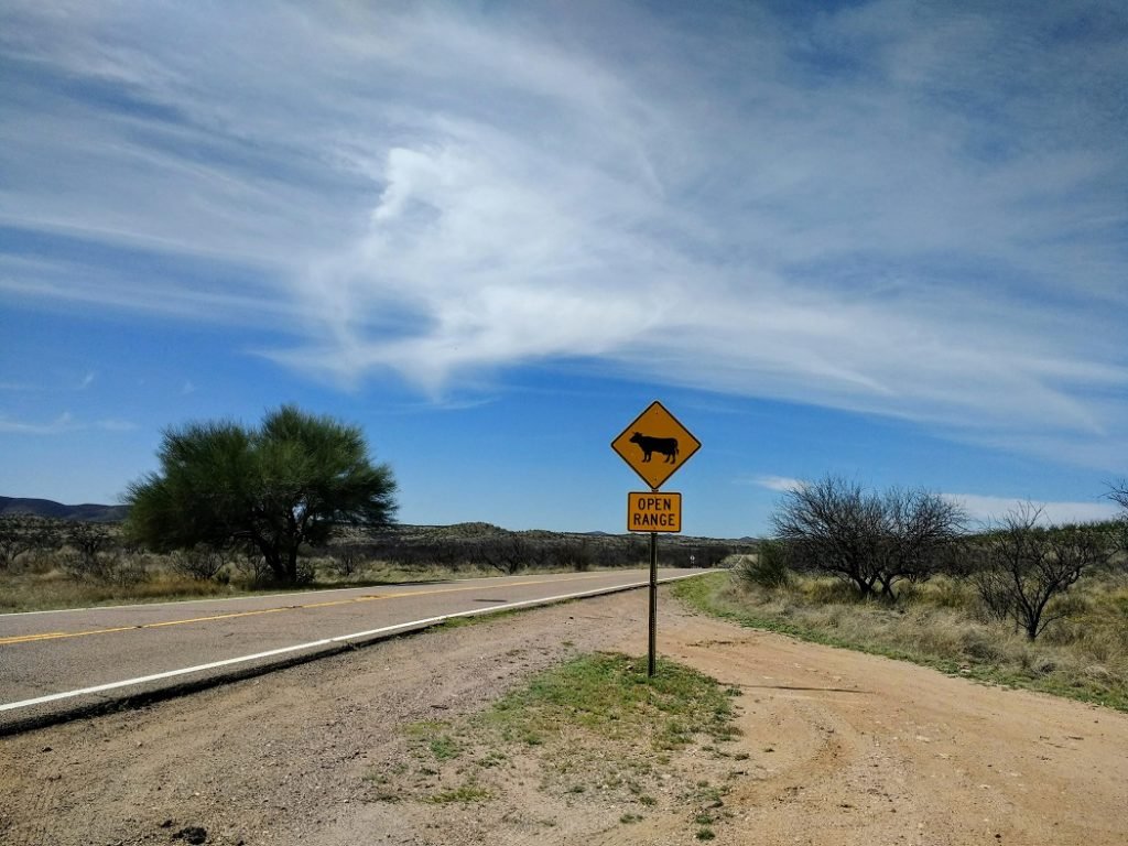 Open Range sign Arizona