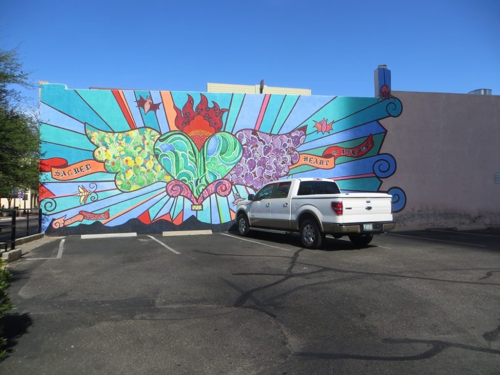 downtown Tucson mural Sacred  Heart of Tucson