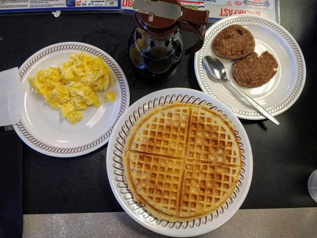 Waffle House breakfast