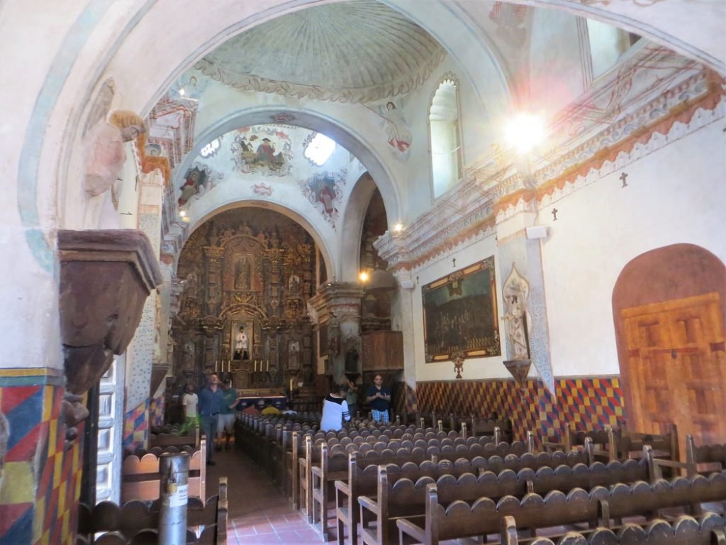 interior St. Xavier mission church