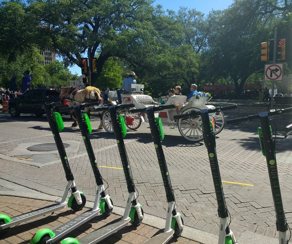 scooters and horse carriage San Antonio