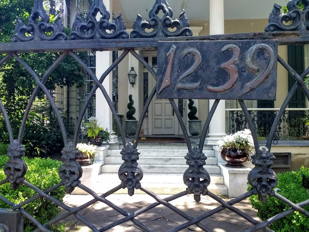 ironwork with skulls
