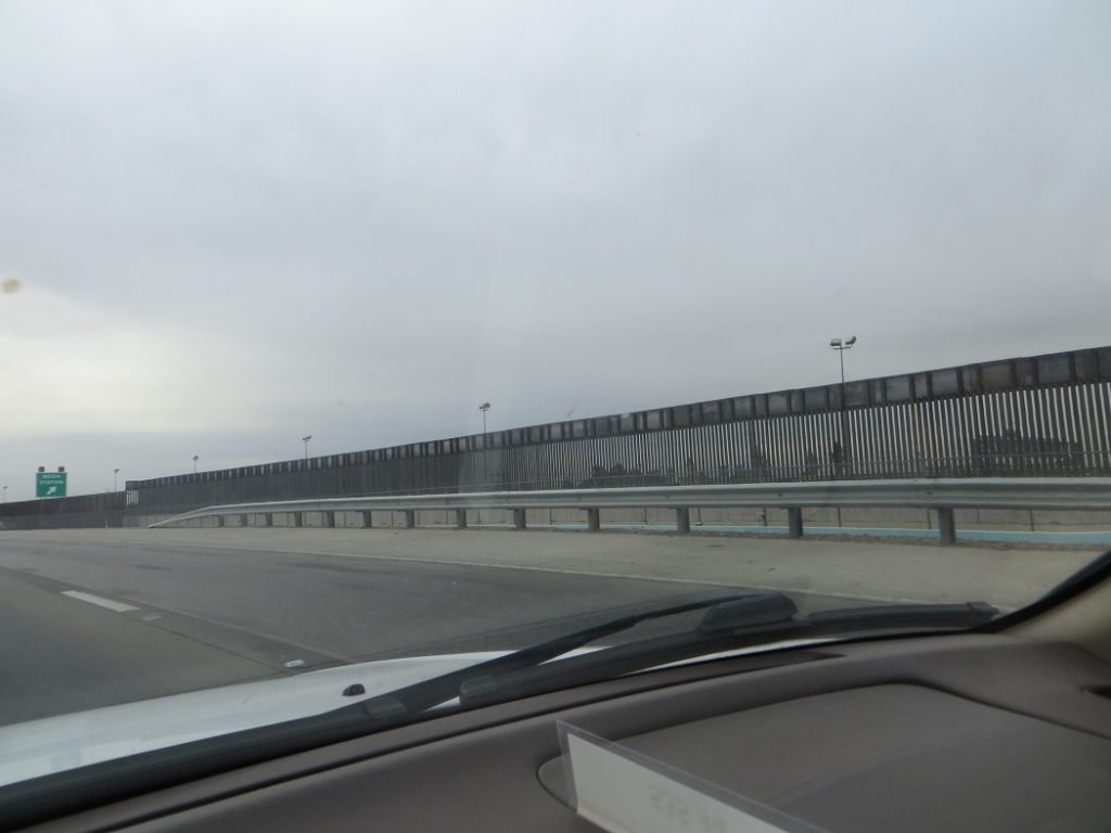 border fence by freeway El Paso TX