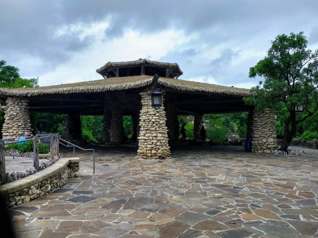 The large open air pavilion has 