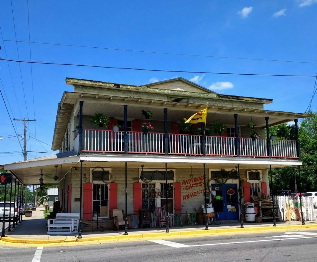 Building at the crossroads Breaux Bridge Louisana