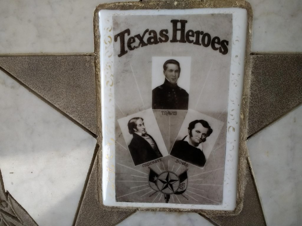 images of Bowie,  Travis and Crockett