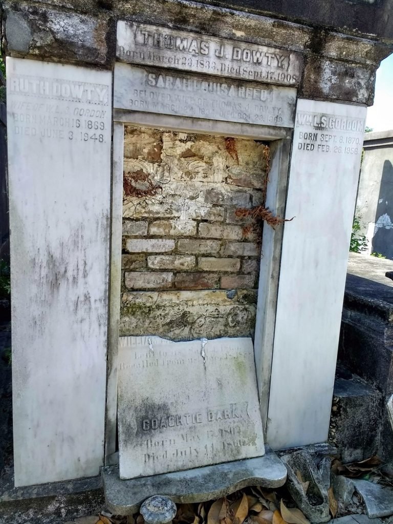 Dowty family tomb New Orleans