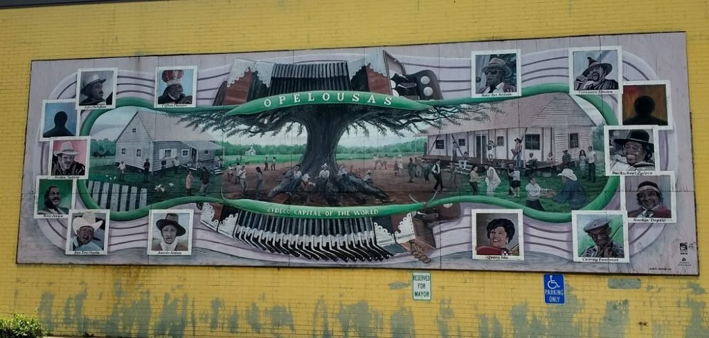 legends of zydeco mural Opelousas Louisiana