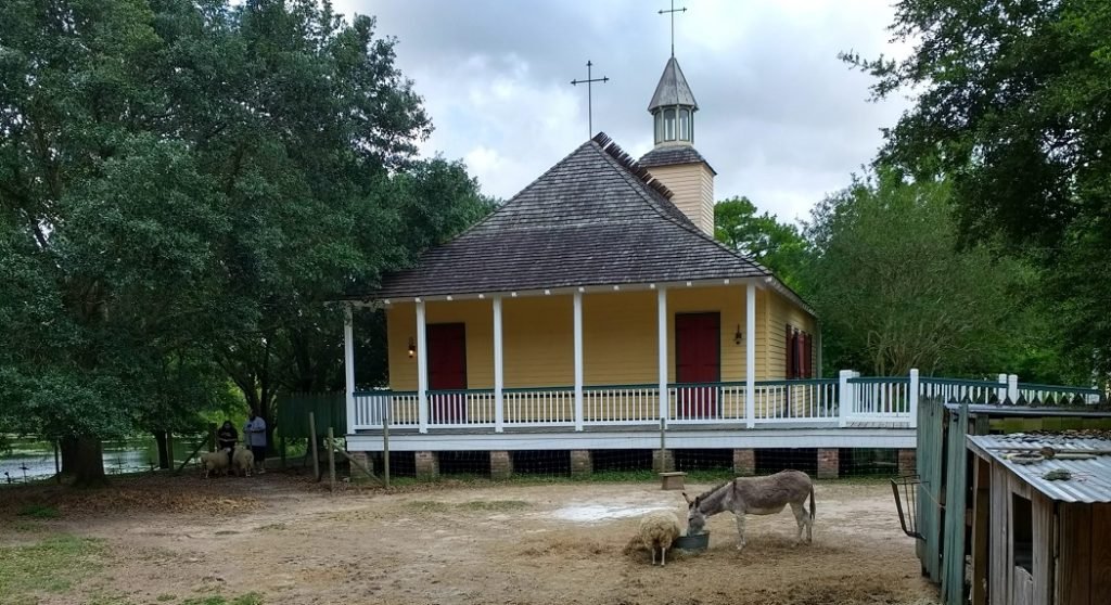 Cajun home with donkey