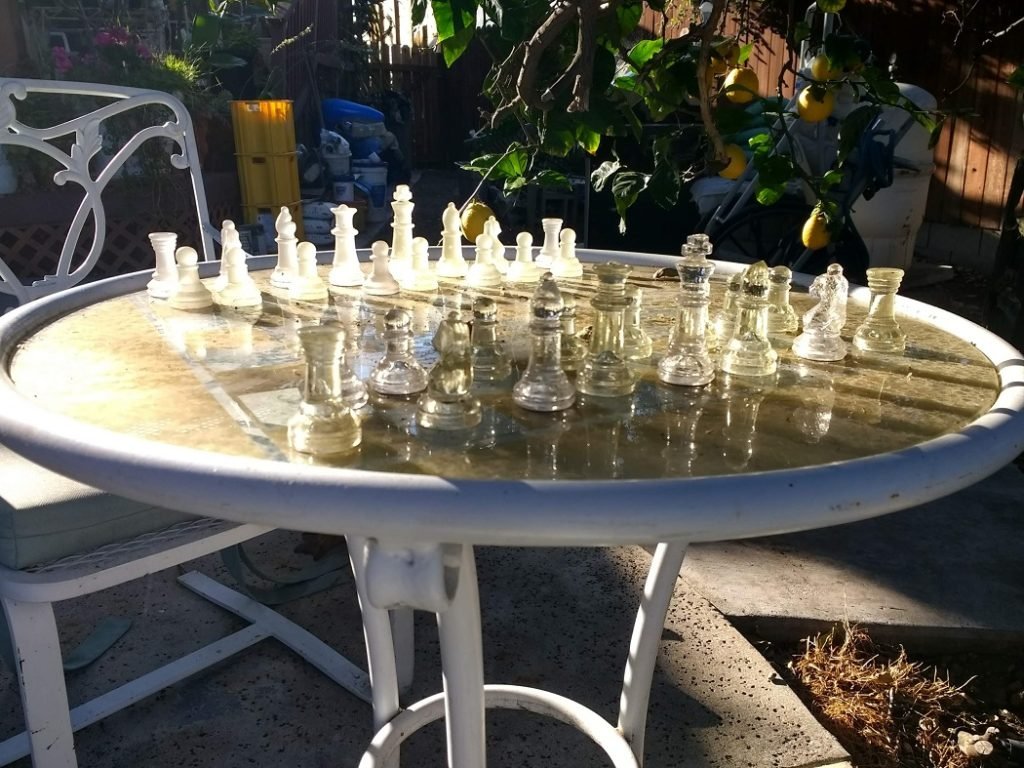glass chess set