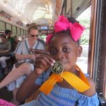 Girl on New Orleans trolley
