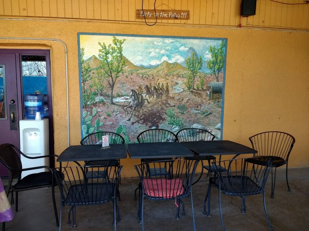 mural at Arivaca cantina